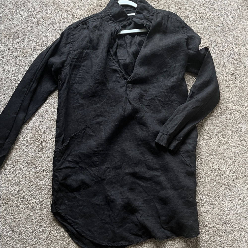 CP Shades black linen tunic like new